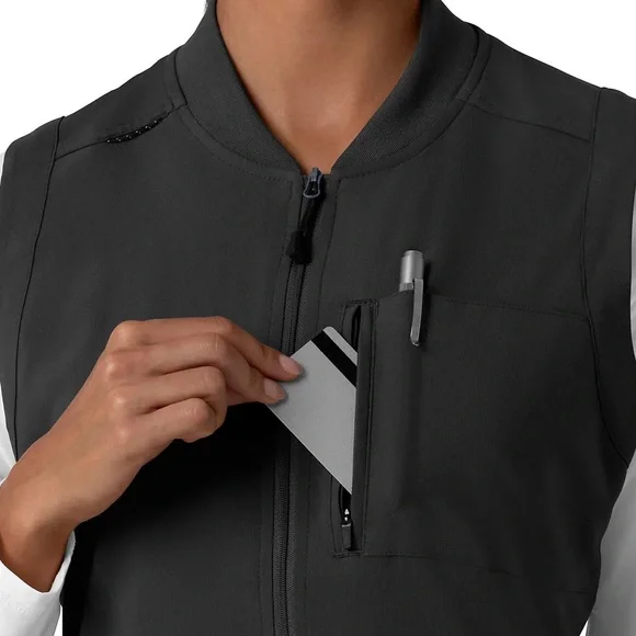 Carhartt Women's Black Zip-Front Work Vest - Picture 3 of 7